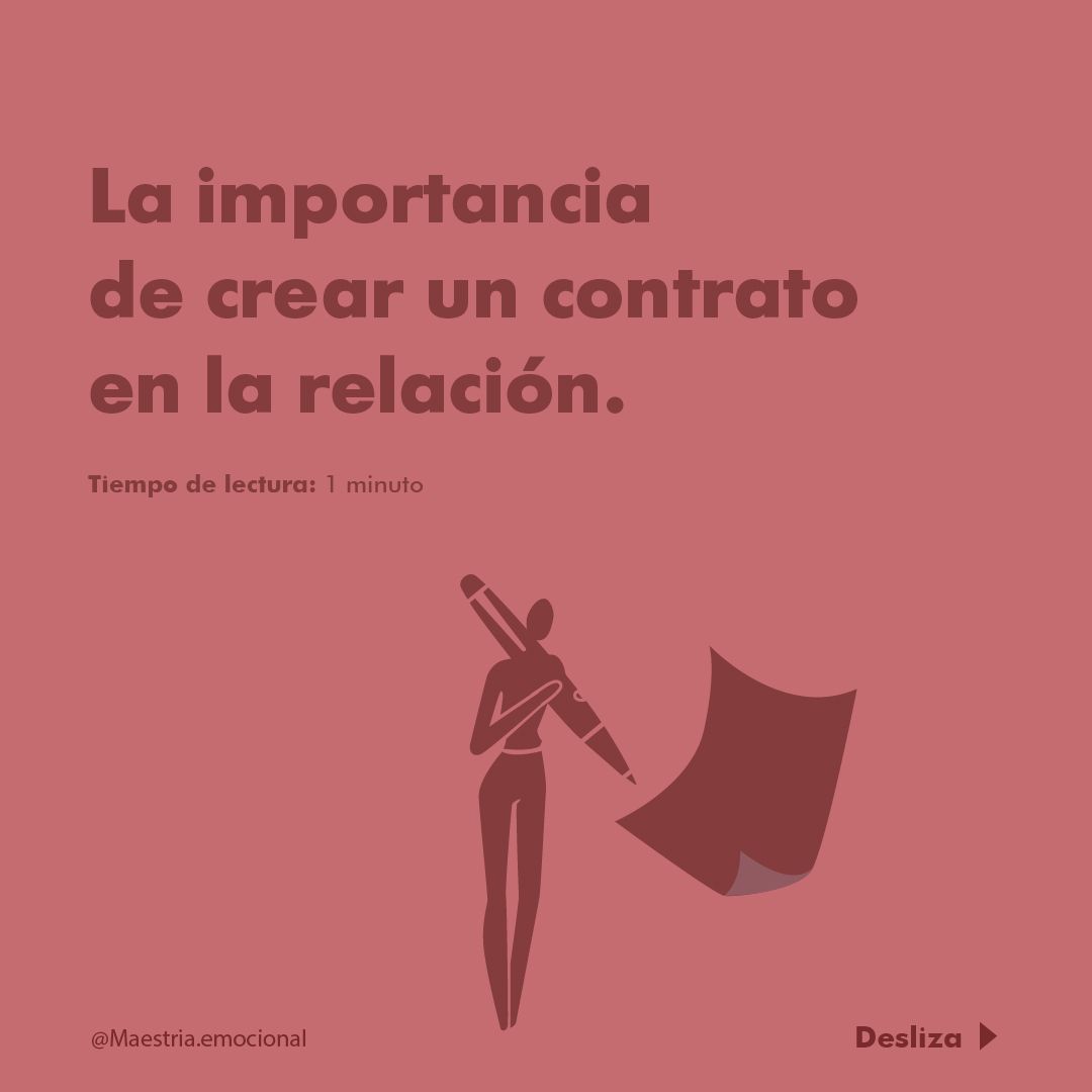 La importancia de crear un contrato en la relación.