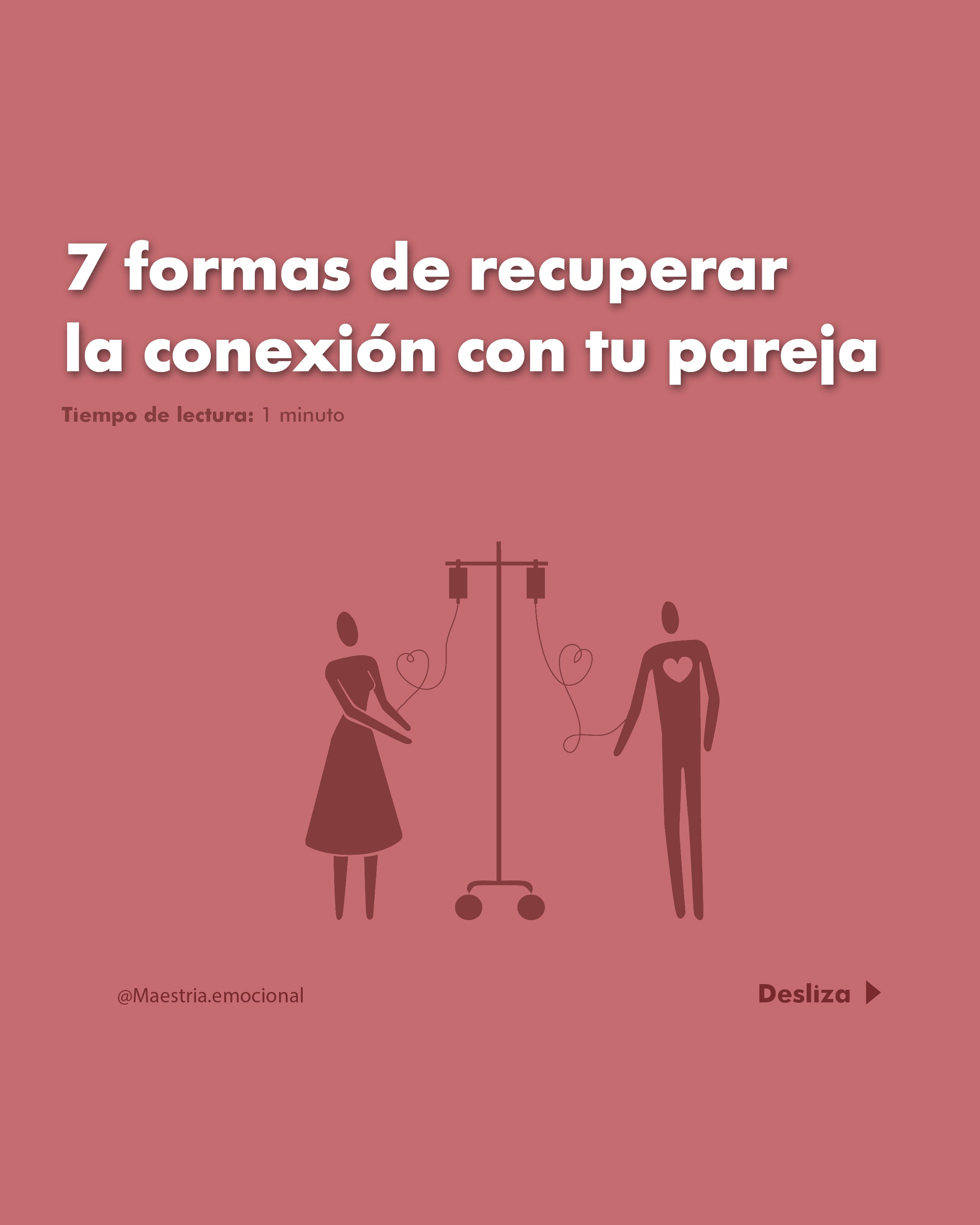 7 formas de recuperar la conexión con tu pareja.