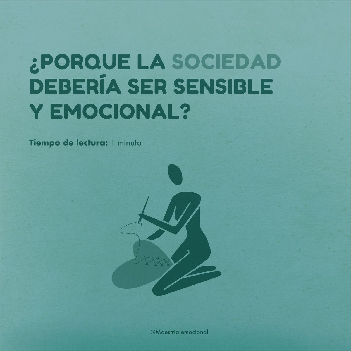 ¿Por qué la sociedad debería ser sensible y emocional?